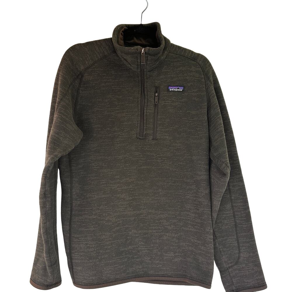 Patagonia Men's Brown Reclaimed Fleece Pullover 1/2 Zip Sweater Size Medium
